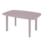 Table dextérieur coloris taupe en pvc ? dimensions 140x90 cm Table dextérieur coloris taupe en pvc ? dimensions 140x90 cm