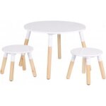 Table enfant avec 2 tabourets blanc judy wild