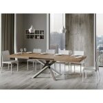 Table extensible 6  12 personnes chne naturel et pieds entrelacs 4 couleurs l 160  264 cm artemis ...