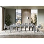 Table extensible 6 à 12 personnes gris cendré kristo l 180 à 284 cm Table extensible 6 à 12 personnes gris cendré kristo l 180 à 284 cm
