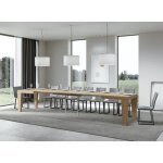 Table extensible 6 � 20 places ch�ne naturel kristo 180 � 440 cm 2 pieds
