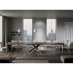 Table extensible 8 à 20 personnes bois foncé et pieds entrelacés 4 couleurs l 180 à 440 cm artemis Table extensible 8 à 20 personnes bois foncé et pieds entrelacés 4 couleurs l 180 à 440 cm artemis