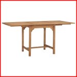 Table extensible de jardin (110 - 160)x80x75 cm teck solide - bk47420 (pla)