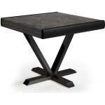 Table extensible - menzzo - newick - effet bton gris - 8 personnes - carr - design