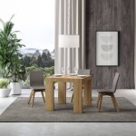 Table extensible roxell 90x90 chêne nature - blanc - roxell Table extensible roxell 90x90 chêne nature - blanc - roxell