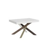 Table extensibletable extensible 90x140 / 244 cm volantis fr�ne blanc cadre 4 / c