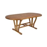 Table dextérieur extensible ovale en bois dacacia - marron - panneaux de particules - ovale Table dextérieur extensible ovale en bois dacacia - marron - panneaux de particules - ovale