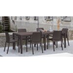 Table dextérieur rectangulaire extensible - dmora - roma - marron - 150x90h72 cm Table dextérieur rectangulaire extensible - dmora - roma - marron - 150x90h72 cm