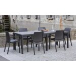 Dmora table dextérieur roma table à manger rectangulaire extensible effet rotin 150x90h72 cm anthracite ... Dmora table dextérieur roma table à manger rectangulaire extensible effet rotin 150x90h72 cm anthracite ...