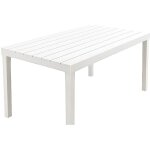 Table dext�rieur vasto - dmora - rectangulaire - polypropyl�ne - blanc