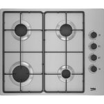 Table de cuisson au gaz - beko - higg64123sx - inox - 60 cm - lectrique
