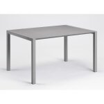 Table - grosfillex - eden 133 - gris platinium - 133x87 - aluminium et rsine - 6p