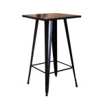 Yis table haute de bar - carr� 60 cm - table de bistrot pour cuisine ou exterieur jardin terrasse balcon ...