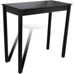 Table haute mange debout bar bistrot noir mdf 115 cm 0902115