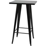 Table haute mange debout - d�coshop2 - m�tal noir - 2 places - 105 cm de hauteur - style industriel