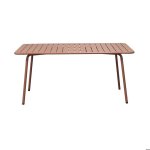 Table de jardin 160x90x73cm en métal terracotta - baca Table de jardin 160x90x73cm en métal terracotta - baca