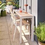 Table de jardin 2 places evasion beige lin - hesp�ride