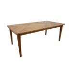 Table de jardin 200x100x75 cm en teck naturel