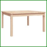 Table de jardin - ashata - bk824120 - bois massif de pin - 825x825x45 cm - 4 personnes