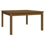 Table de jardin - ashata - bk824123 - bois massif de pin - marron miel - 825x825x45 cm