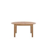 Table de jardin en bois acacia clair - beliani - tolve - rond - extrieur - 4 personnes