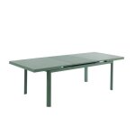 Table de jardin extensible en aluminium l. 180 / 240cm - vert amande - nauru de mylia