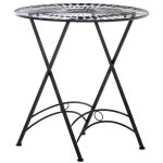 Table de jardin en fer - clp - tegal - ronde - 4 personnes - bronze