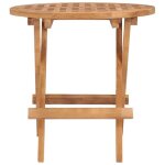 Bao table pliable de jardin 50x50x50 cm bois de teck solide - 7658796663515