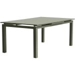 Table de jardin - kaki - aluminium - 180 / 240 x 100 cm - miami