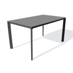 Table de jardin meet (160x90 cm) en aluminium laqué et peinture epoxy - gris anthracite Table de jardin meet (160x90 cm) en aluminium laqué et peinture epoxy - gris anthracite
