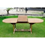 Kajang - table salon de jardin extensible 8 - 10 places ovale en teck