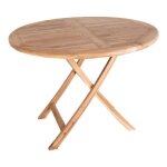 Table de jardin en teck oviedo � 100 cm