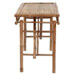 Table de jardin pliable 2 personnes abott@meuble de jardin / balcon - 115x50x75cm bambou c5263939