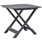 Table de jardin pliable - vidaxl - anthracite - 79x72x70 cm - plastique