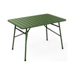 Table de jardin pliante l. 110 cm en m�tal - kaki - mirmande de mylia