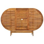 Table de jardin pliante en bois dacacia - meublechic - 160x85x75 cm - bois dacacia massif - finition ...