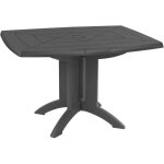Table de jardin pliante en rsine vega - grosfillex - 118 x 77 cm - anthracite