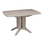 Table de jardin pliante en rsine vega - grosfillex - 118 x 77 cm lin gris