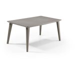 Table de jardin - rectangulaire 160cm - cappuccino - en rsine - 6 personnes - lima - allibert by keter ...