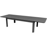 Table de jardin - rectangulaire - graphite - aluminium - 10 / 16 personnes - 230 / 350 x 120 cm - darius ...