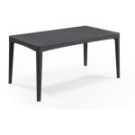 Table de jardin - rectangulaire - gris graphite - en rsine - 6 personnes - girona - allibert by keter ...
