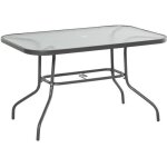 Outsunny - table de jardin - mtal - 120x80x70cm - gris
