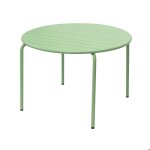Table de jardin ronde 110x74 cm en mtal vert - baca