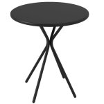 Table de jardin - ronde - �60 cm - acier robuste - r�sistante aux intemp�ries - 2 personnes