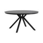 Table de jardin ronde aluminium et verre 6 places anthracite - orbis