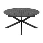 Table de jardin ronde extensible en aluminium l. 150 / 200 cm - anthracite - yoha de mylia