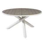 Table de jardin ronde parma 140cm gris