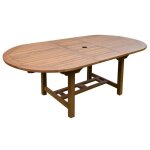 Table de jardin en teck 160 / 210x100x75cm