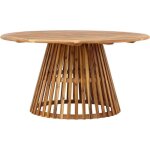 Table de jardin - tucum�n - ronde - acacia - marron - ext�rieur