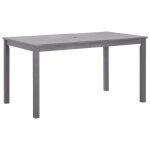 Table de jardin - vidaxl - délavage gris - bois dacacia massif - 140x80x74 cm - 6 personnes Table de jardin - vidaxl - délavage gris - bois dacacia massif - 140x80x74 cm - 6 personnes